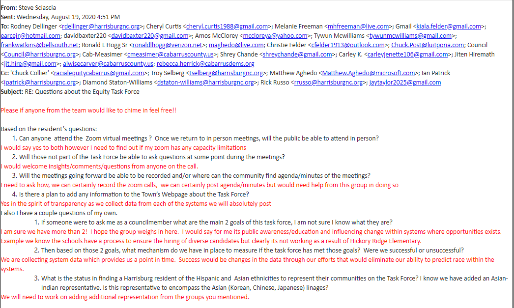 Rodney Dellinger and Steve Sciascia emails